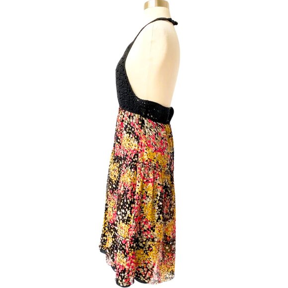 M by Missoni Crochet & Silk Italian Chic Halter Dress - Picture 4 of 10